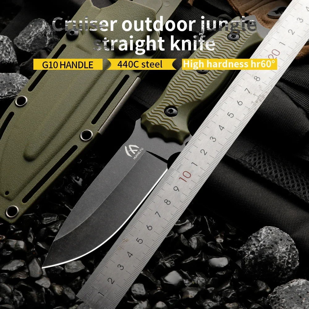 High quality multifunctional fixed blade - outdoor camping, rescue, and emergency survival knife, men's gift