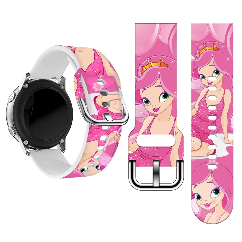 

Disney Elegant Princess Print Strap for Samsung Galaxy Watch 7/6/5/4, 20mm Universal Band Fits 40mm 44mm Xiaomi Huawei Amazfit