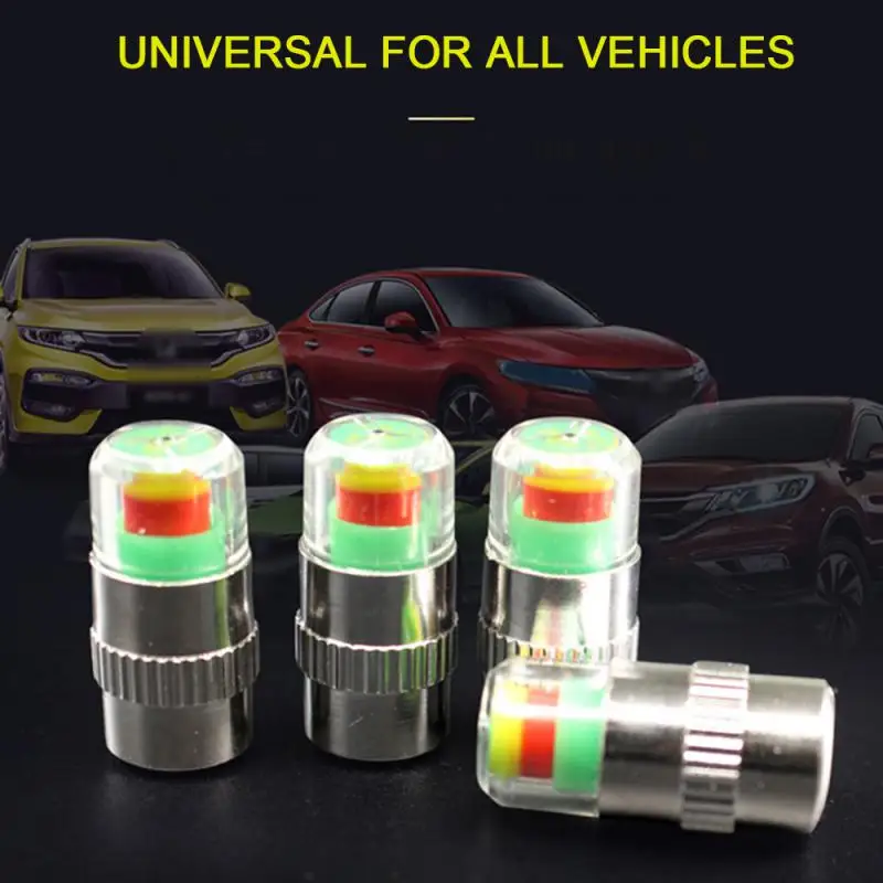 Car Tire Pressure Monitor Universal Durable Practical Car Accessories Valve Warning Tire Pressure Gauge Tire Warning