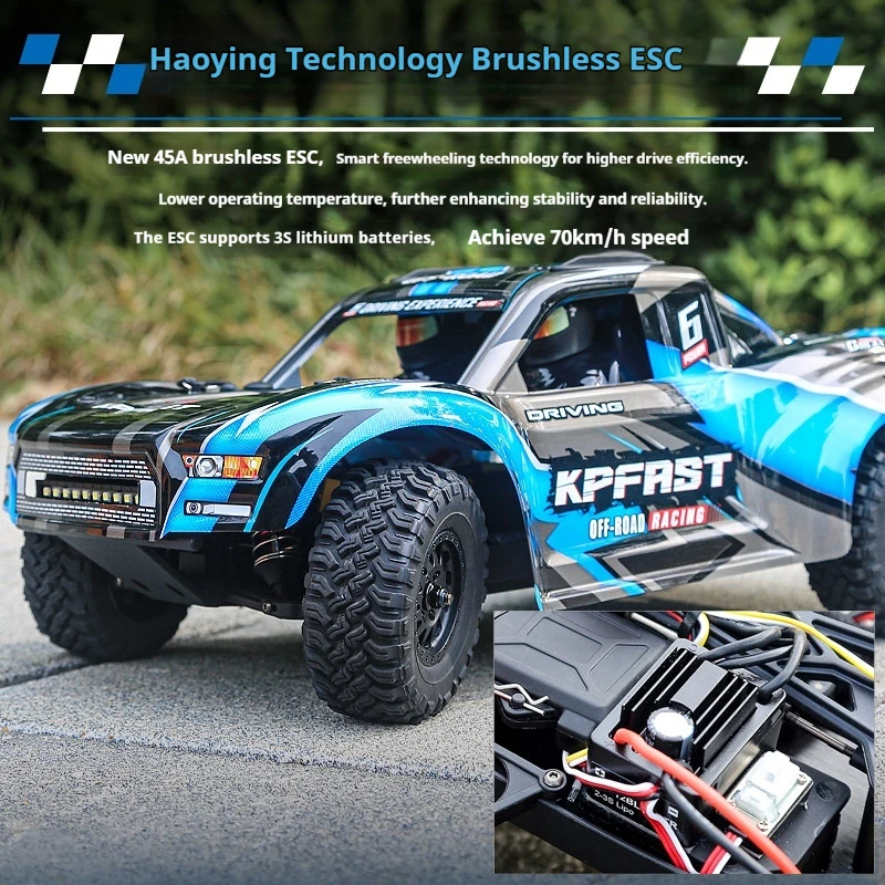 

Kf17 Brushless Rc Short Course Truck 1:12 Scale 4wd 70km/H High Speed Off Road Full Proportional Remote Control Racing Model Toy