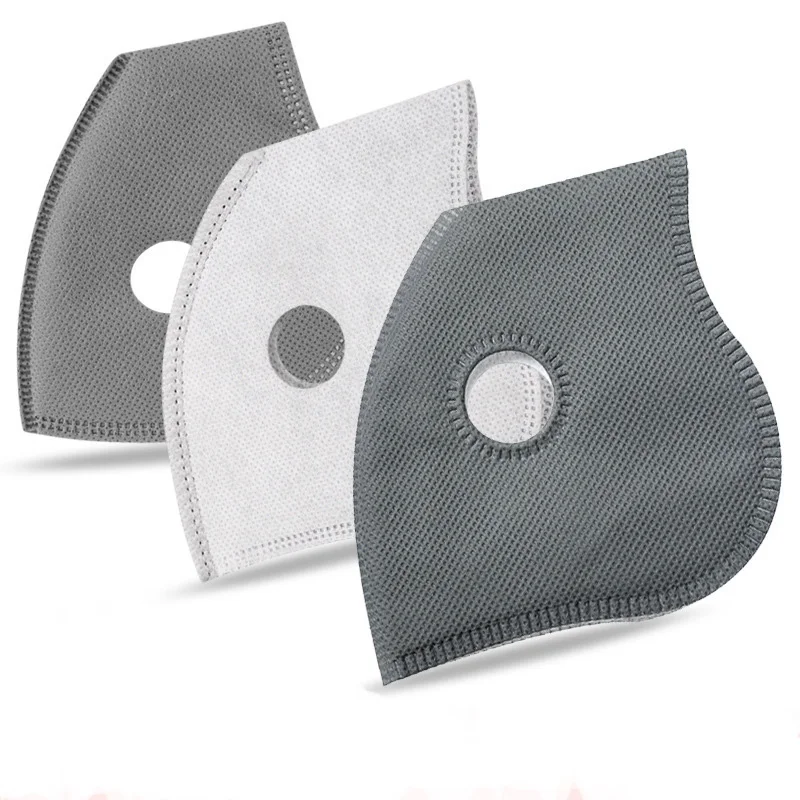 Cycling Dustproof PM2.5 Active Carbon Filter Replacement Protection Anti Dust 5layers Cycling Face Masks Breathing Filter Gasket