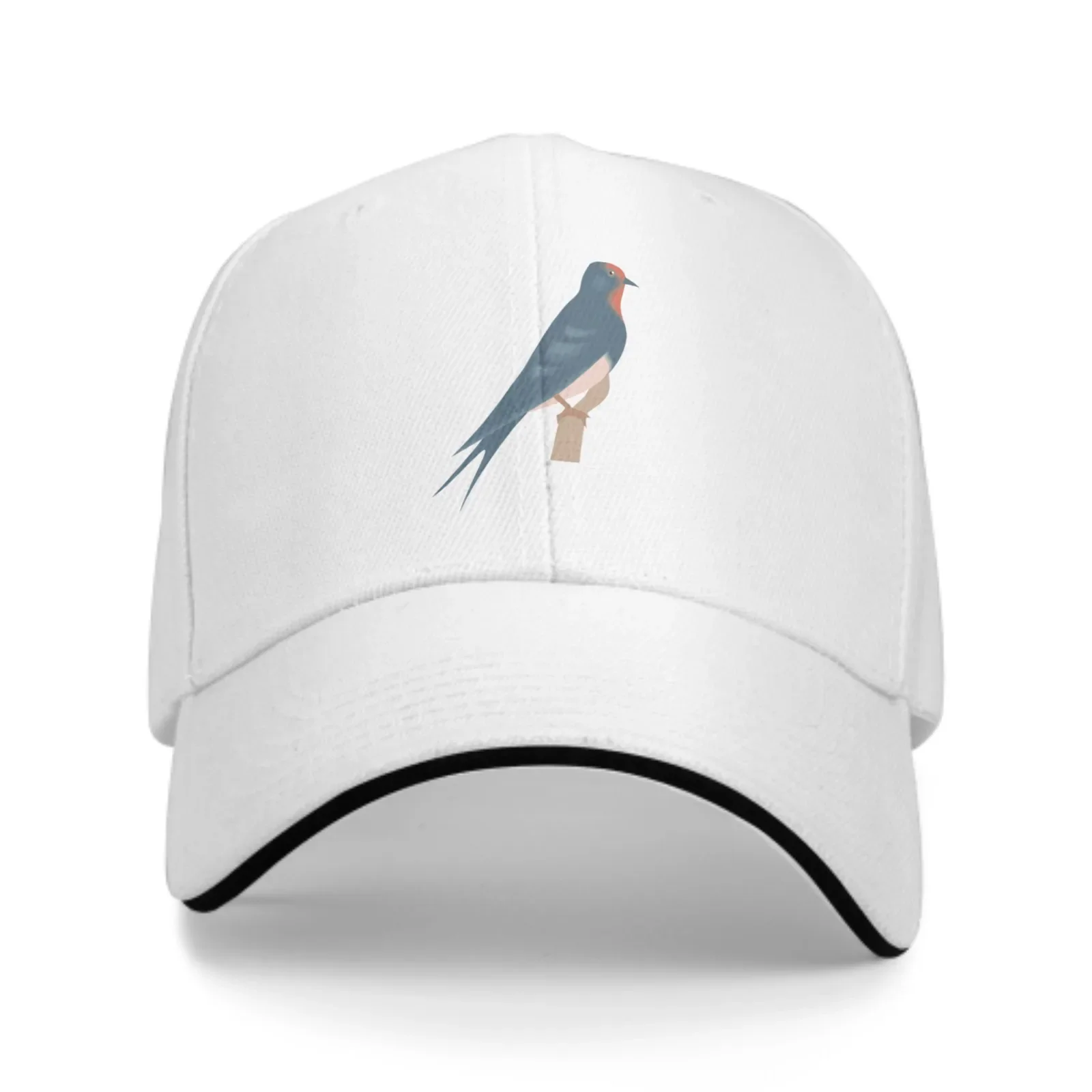 Adjustable Fashion Wild Caps Swallow Print Washed Sandwich Caps Sports Outdoor Baseball Hat