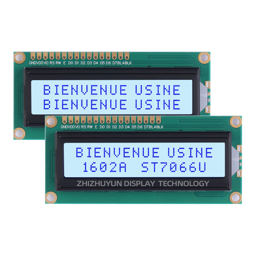 1602a 3,3 v europäisches lcd modul grauer film schwarzer text original st7066u chip 80*36mm unterstützung lösungs entwicklung 1,5 zoll