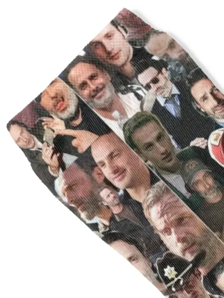 Andrew Lincoln Collage Socks floral soccer anti-slip winter gifts Socks Men Women's