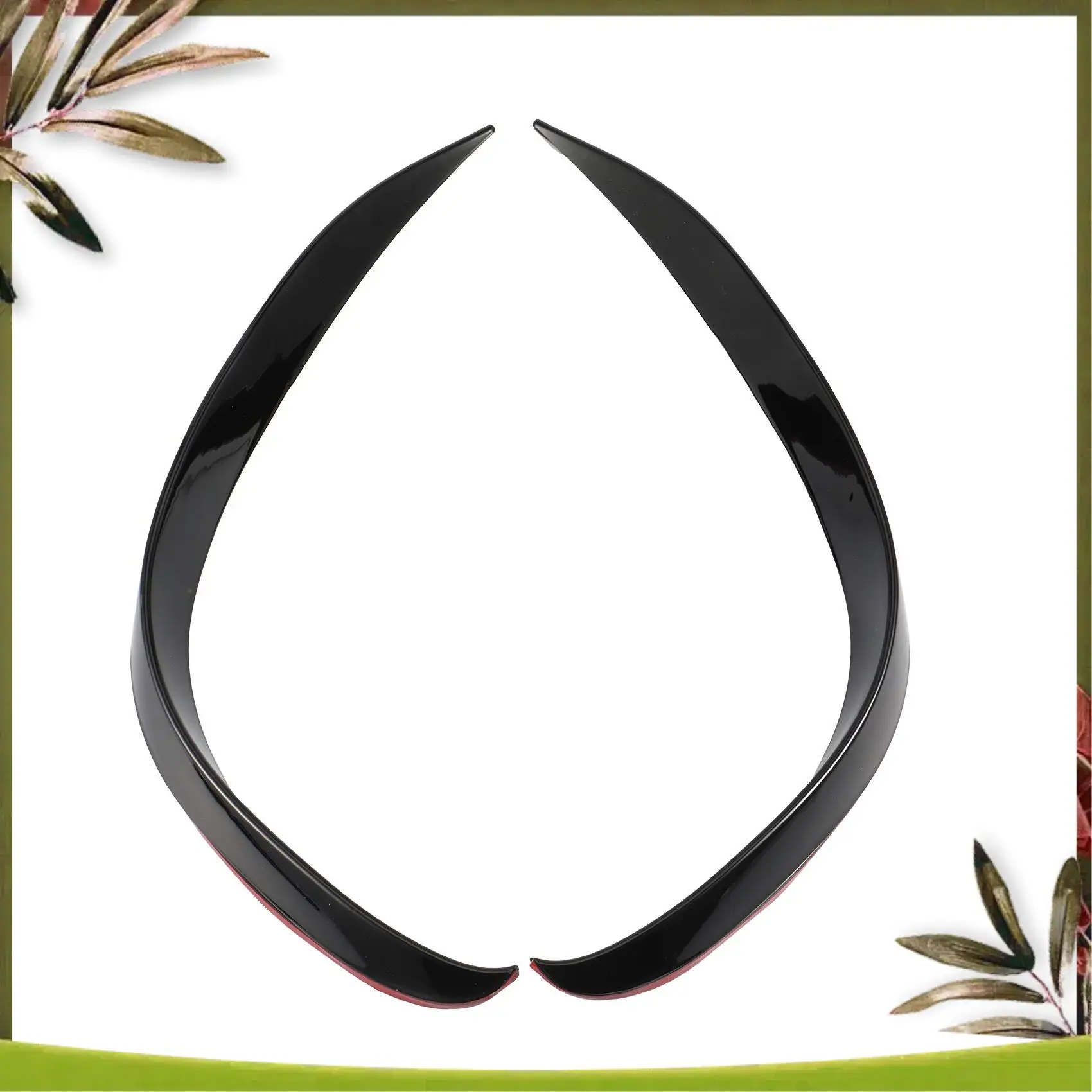 

A83R-2Pcs Car Front Bumper Spoiler Splitter Cover For Mercedes-Benz C-Class C200 C260 W205 2019+