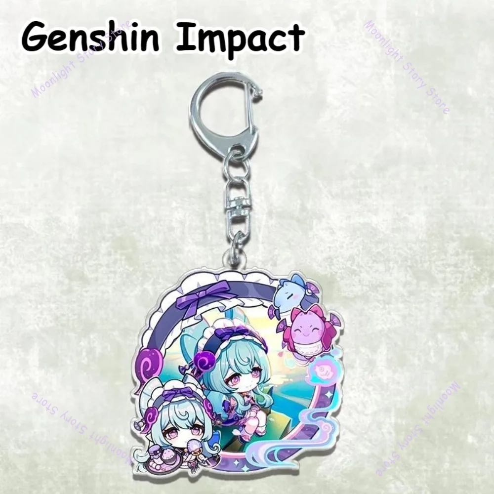 جينشين إمباكت أنيمي ميرش المفاتيح المتناثرة الجندي فرنينا الرعد العام ناشيدا المحيطة الاكريليك قلادة الجوز المعلقات #6