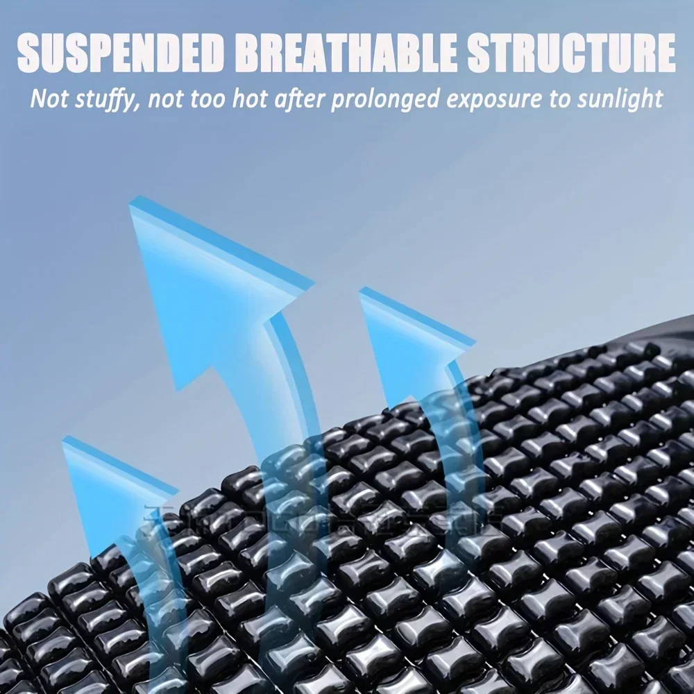 

Черная гелевая подушка сиденья для мотоцикла, дышащая и нескользящая подушка с быстросъемным механизмом.