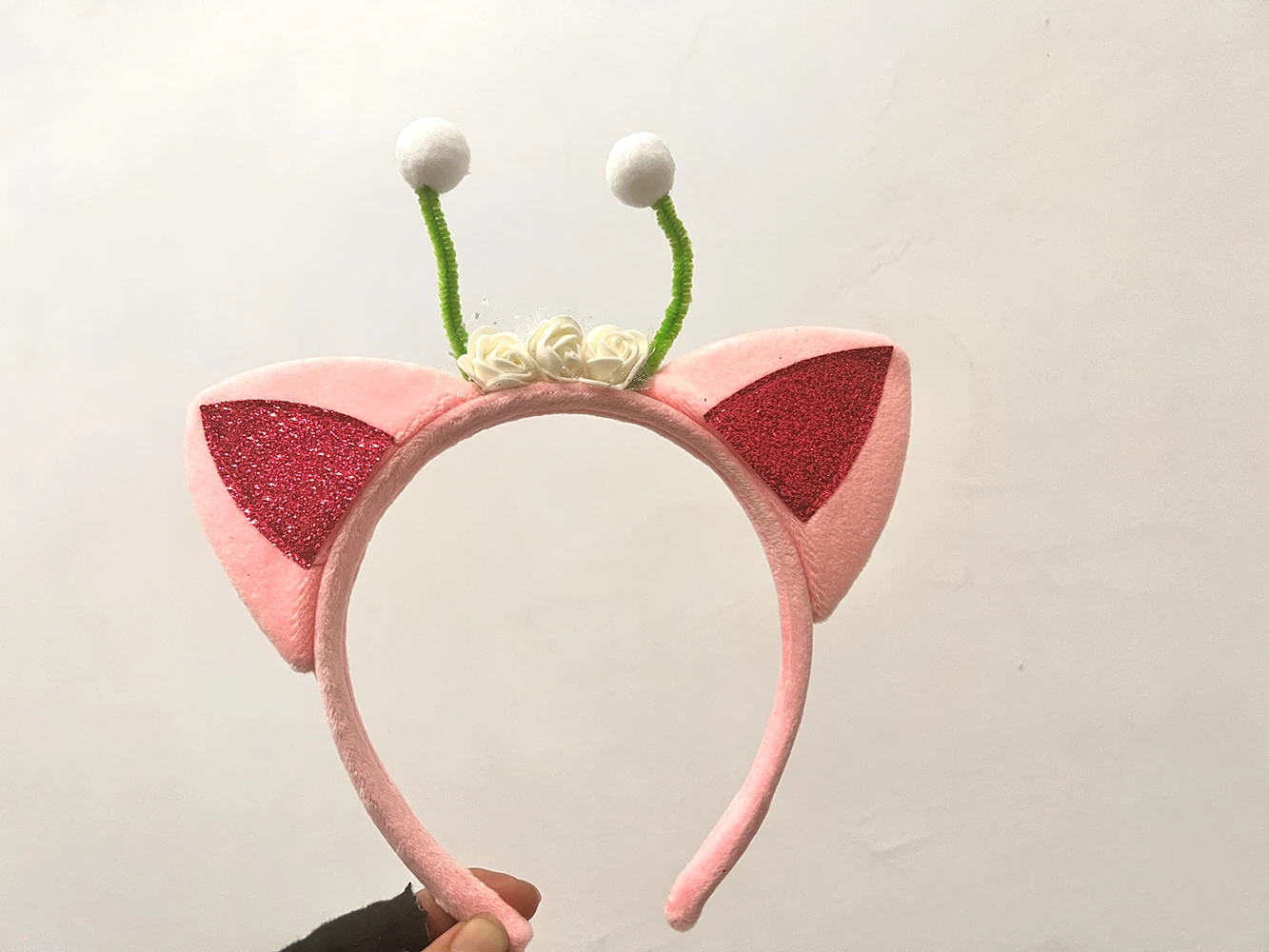 Punk-Werwolf-Cosplay-Stirnband, Halloween-Dämonenkopfbedeckung, Katzen-, Wolf- und Fuchskopf-Stirnband, niedliches Tier-Plüsch-Kopfbedeckung, Party-Kostüm-Requisiten – Detail 14