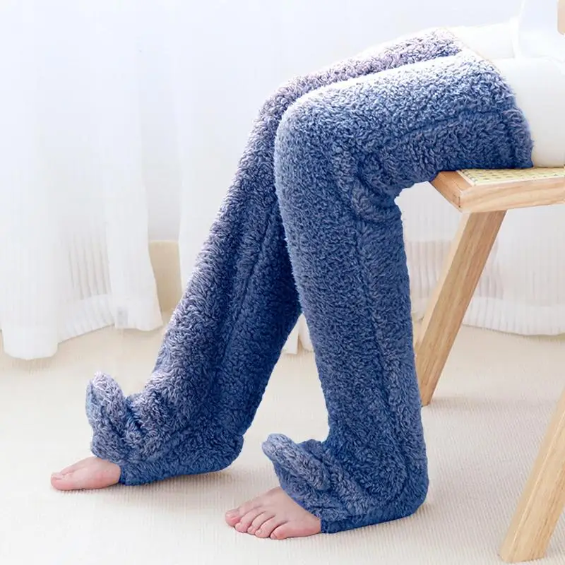 Long Sock Slippers Warm High Fuzzy Socks over Knee Winter Furry Thigh High Leg Warmers Socks Cozy Long Socks Soft Sock Slippers
