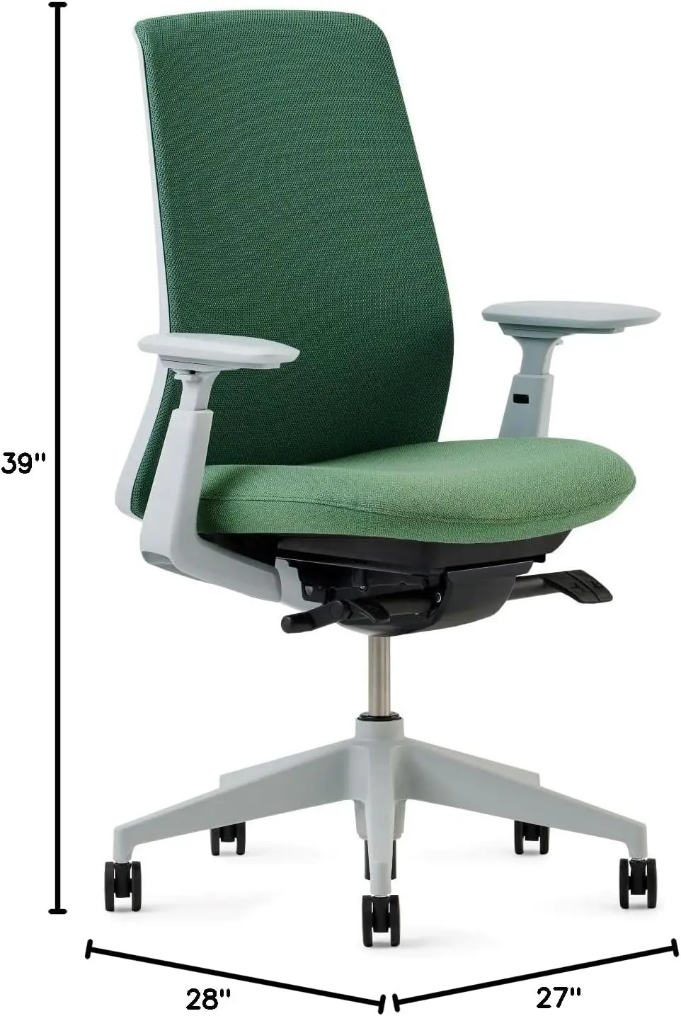 Office Chair with Ergonomic Adjustments and Lumbar Support, Flexible Mesh Back