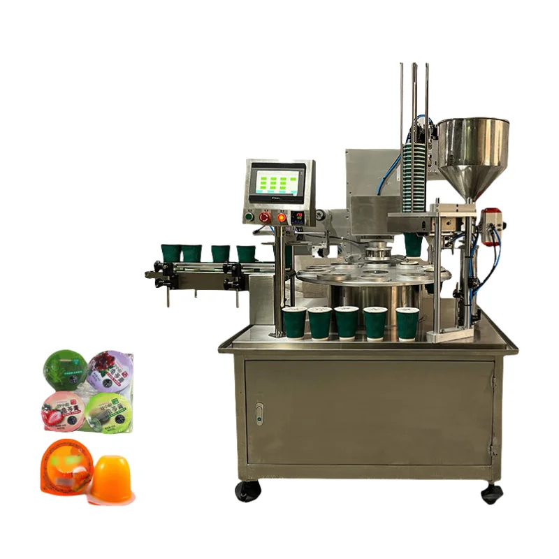 Автоматическая машина для наполнения и запечатывания стаканчиков для жидкого йогурта, меда и воды с крышкой из алюминиевой фольги Cnd