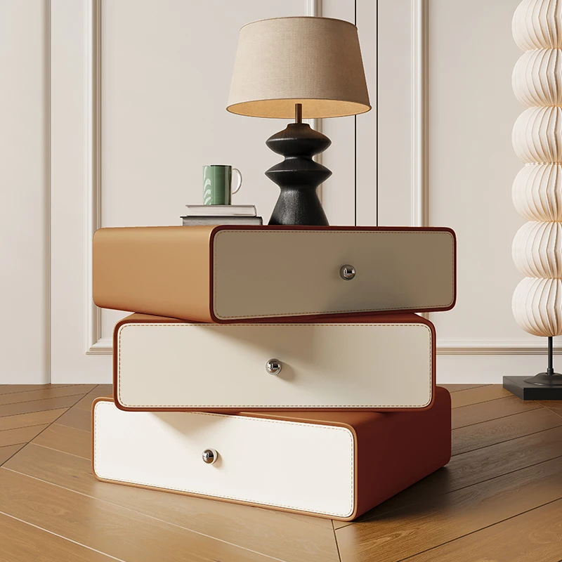 

Luxury Storage Bedside Table Bedroom Mobile Cabinets Librero Unique Organizer Nightstand Wood Mesitas De Noche Hotel Furniture