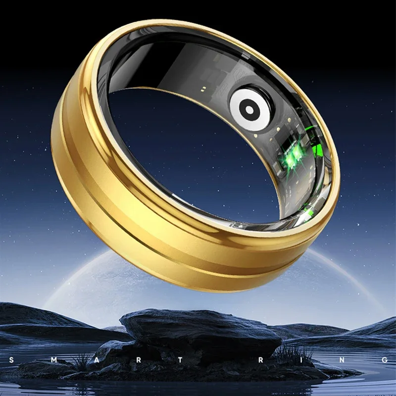 2024 Smart Ring For Men Women Heart Rate Blood Oxygen Monitoring Multi Sports Modes IP68 Waterproof Smart Rings For Android IOS