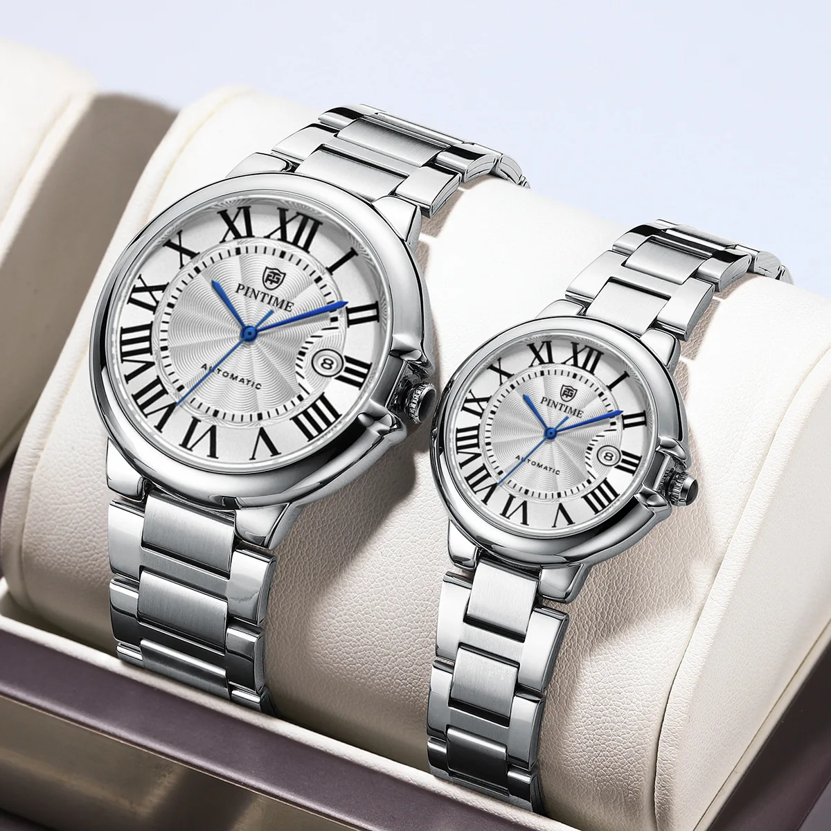 

Automatic Mechanical Luxury Couple Watch For Men Women Stainless Steel Original Watches Top Waterproof Couple Wrist Watches