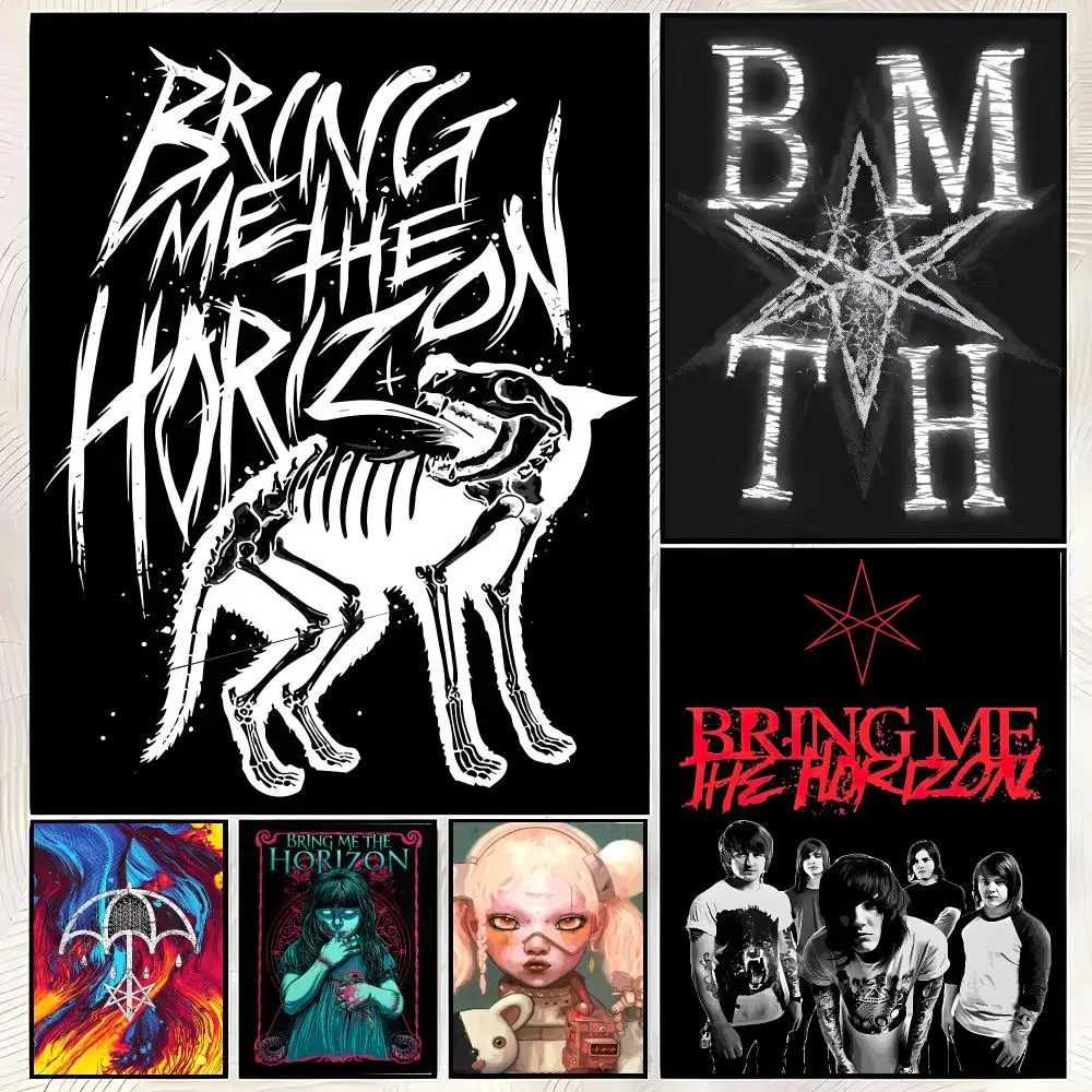 Rock Band B-Bring Me the Horizon Poster Vintage PP Paper Wall Art Home Decor Print for Bedroom Living Room Aesthetic Gift