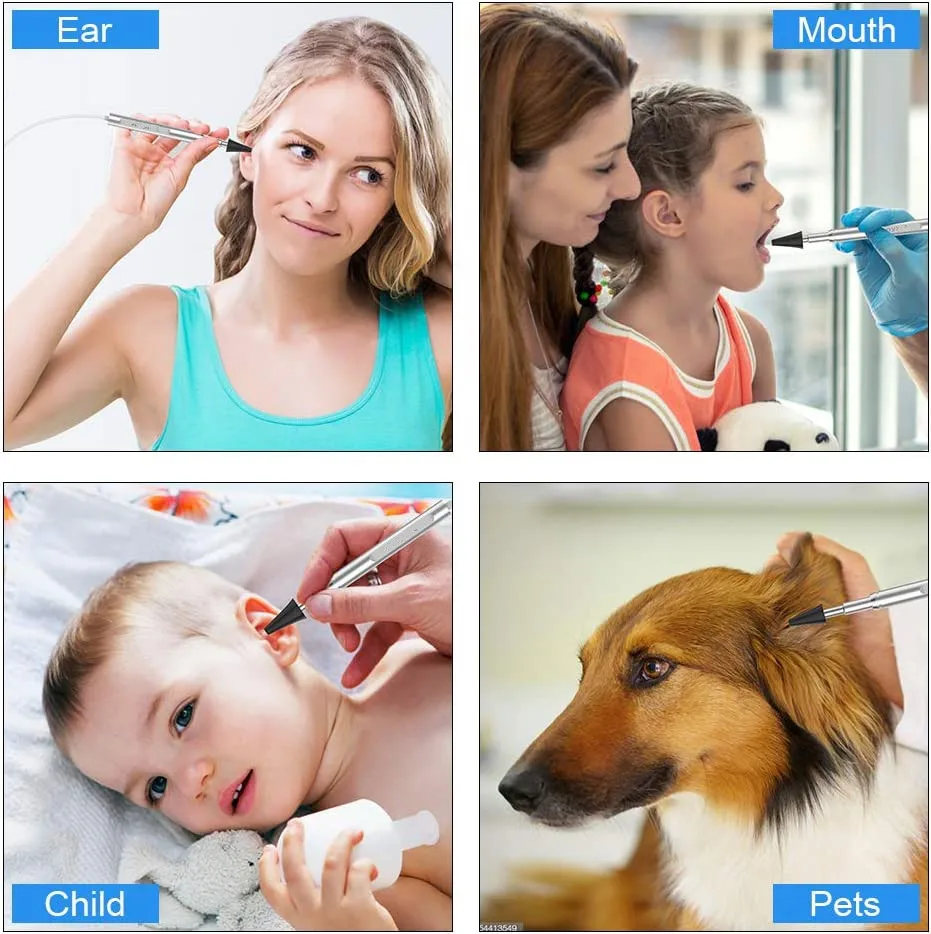 Digital Otoscope with Screen 1080P HD 3.9mm Ear Camera with 6 LED Lights Ear Wax Removal Tool For Child Adults