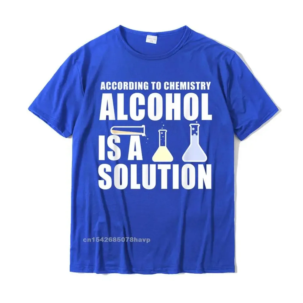 Funny Chemistry Nerd Science Alcohol Solution T-Shirt Cotton Tops Tees For Men Casual T Shirts Print Rife