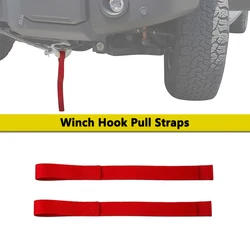 Winch Hook Pull Straps for Jeep Off-road Accessories Universal Car Accessory Outdoor Car Tow Rope Heavy Duty Trailer Rope 2pcs