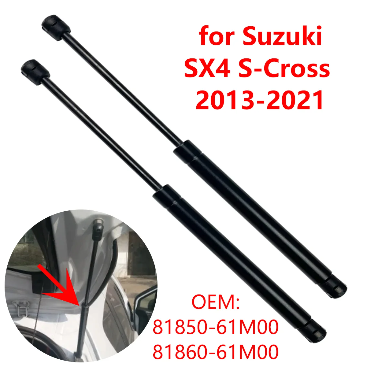 1Pair Car Rear Trunk Tailgate Boot Gas Strut Damper Shocks Lift Support Rod Bars 8185061M00 for Suzuki SX4 S-Cross 2013-2021