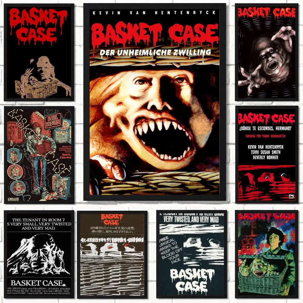 classic movie B-Basket Case 1982-E Poster Self Adhesive Wall Decor for Modern Home Cafe Office and Bar