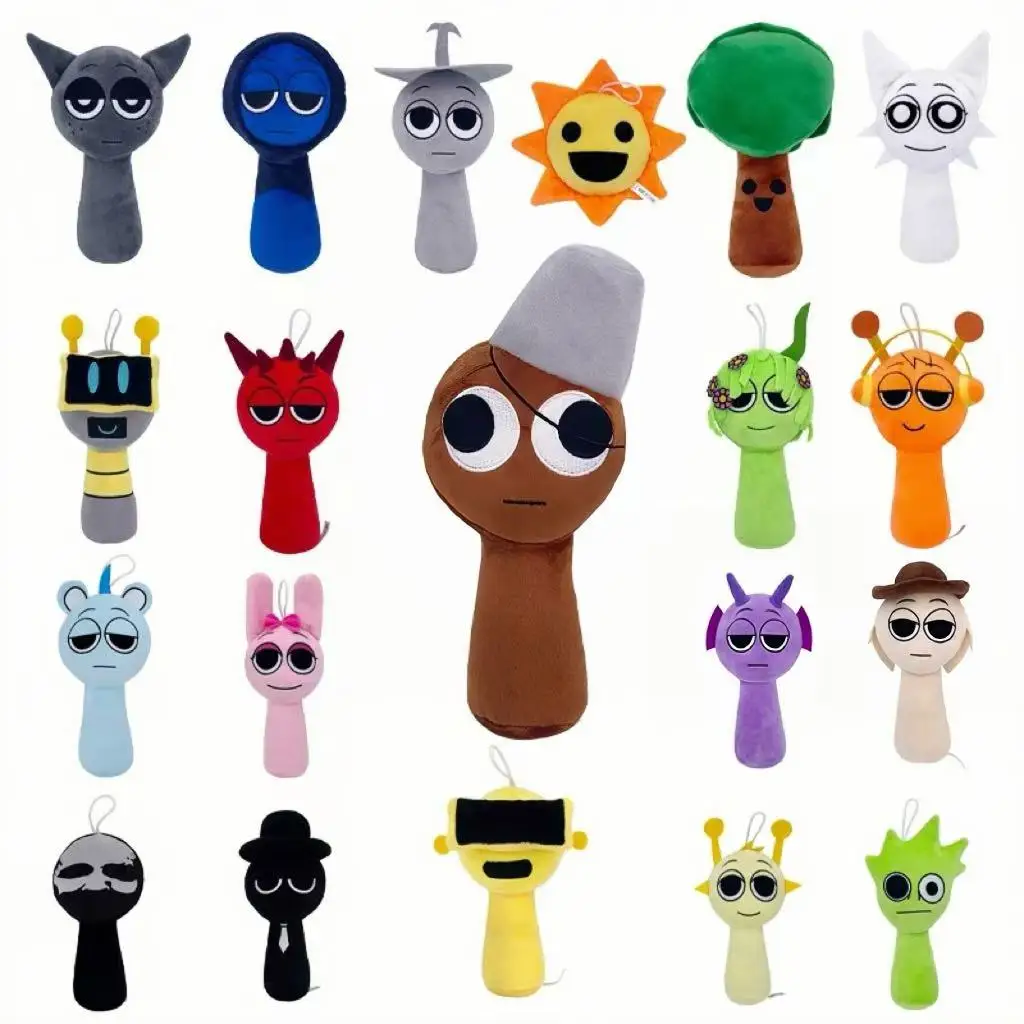 20cm sprunki pelúcia bonecas jogo brinquedos dos desenhos animados bonito macio recheado incredibox travesseiro brinquedo crianças aniversário presentes de natal