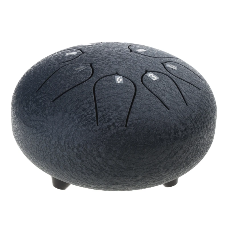 Hx6a Steel Longue Drum 8 Tones Handpan Drum 6 Inch with Tone Sticker Music Book اثنين