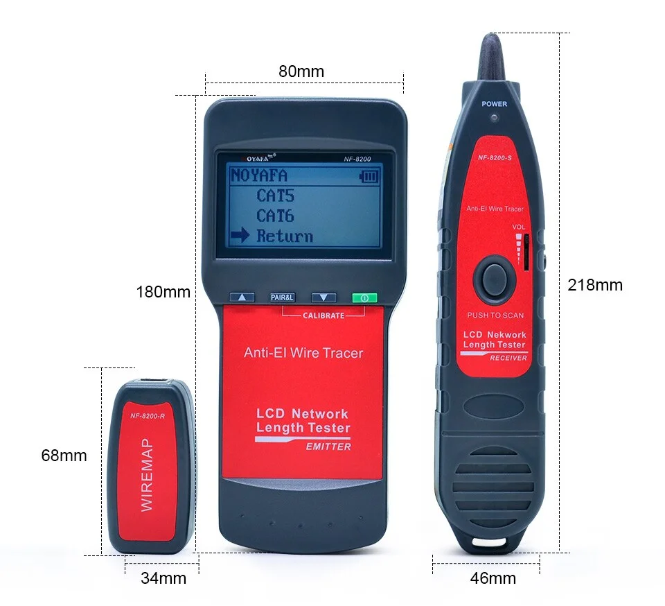 

NOYAFA Cable and Network tester NF-8200 LCD LAN Tester Network telephone cable tester RJ45 Cable Tester Ethernet Cable Tracker