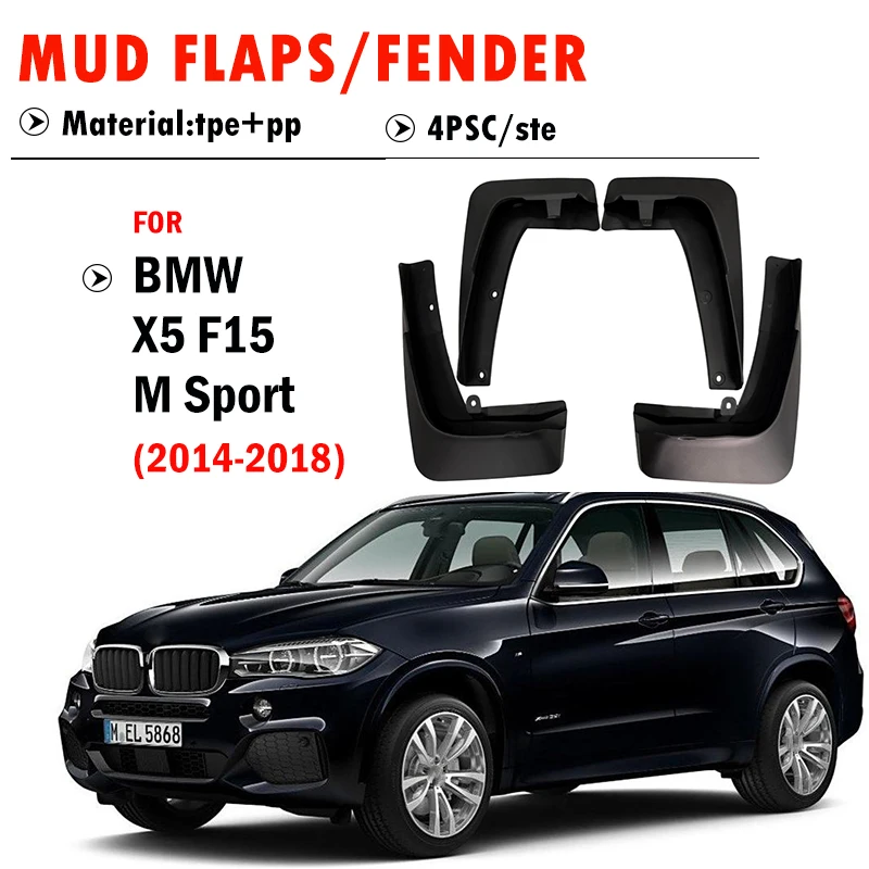 

Для BMW X5 F15 X5 M SPORT: Комплект брызговиков (4 шт.) для защиты от грязи и брызг, аксессуары для автомобиля, 2014-2018 гг.