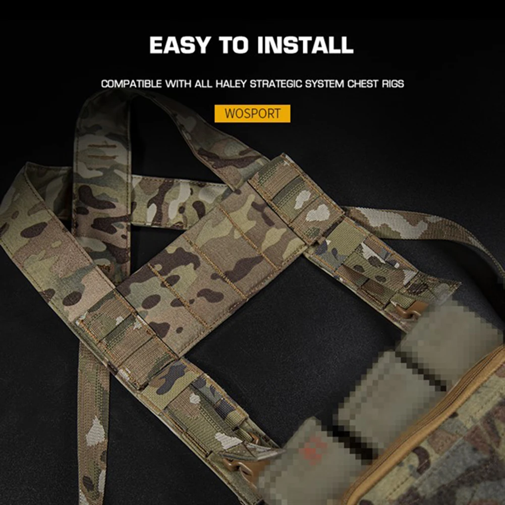 Airsoft Tactical Chest Rig Molle Expansion Plate Navigation Pouch Phone Case Mount D3CRM Chest Rig Hunting Vest Accessories