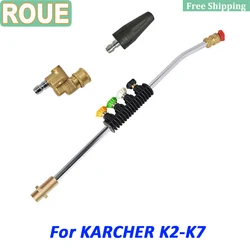 Car Washer Metal Jet Lance Nozzle with 5 Quick Nozzle Tips for Karcher K1 K2 K3 K4 K5 K6 K7 High Pressure Washers