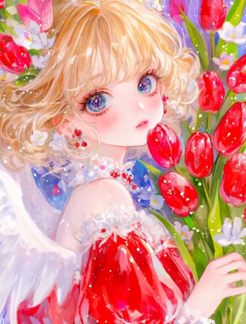 

9ct 60x80 см тюльпан девушка вышивка крестиком DIY печатные наборы набор для рукоделия домашний декор ремесла новый