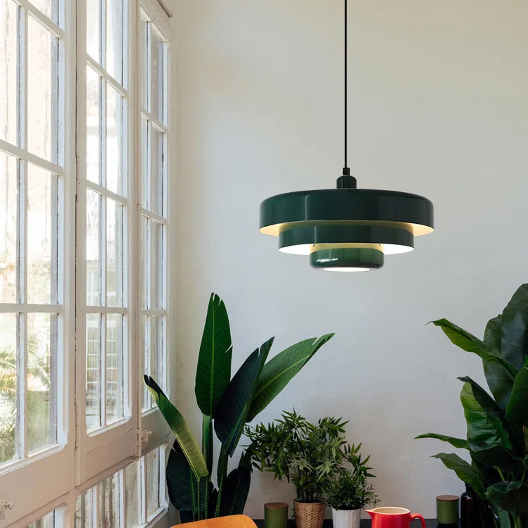 Medieval Retro Orange Pendant Lamp Dining Room Restaurant Home Decor LED Ceiling Chandelier Lighting for Cafe Bar Hanging Lights