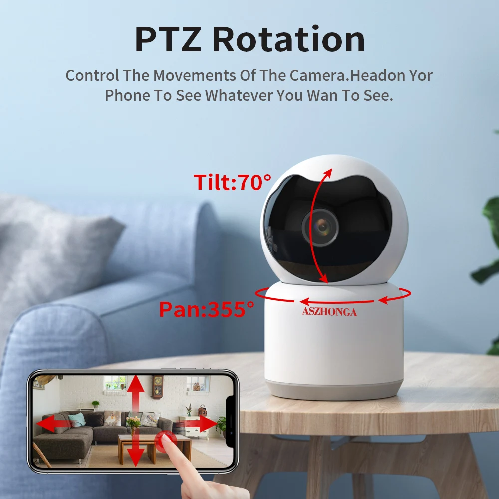 Tuya IP Camera 3MP Wifi Video Surveillance Camera Night VIsion Two Way Audio Auto Tracking Cloud Smart Home Baby Camera