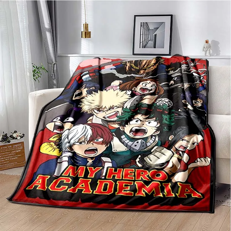 My Hero Academia Anime Manga Print Flannel Blanket Ultra Soft Warm Throw For Bedroom Living Room Indoor Home Decor Holiday Gift