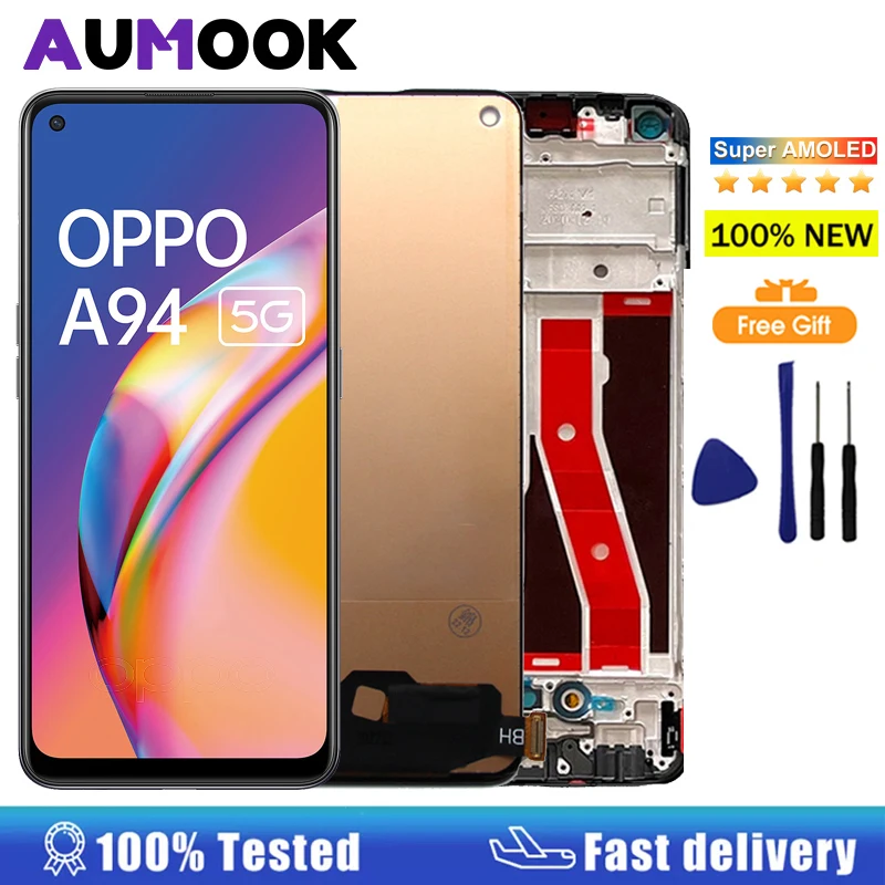 

6.43" AMOLED Screen For OPPO A94 5G LCD Display Touch Screen Digitizer Assembly Replacement For OPPO A94 5G CPH2211 Display