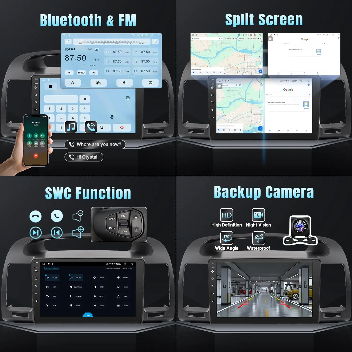 شاشة لمس IPS مقاس 9 بوصة لسيارة Toyota Camry (Fit-J.B.L) ستيريو سيارة مع Carplay Android Auto/Bluetooth/GPS/WiFi/MIC+Canbus