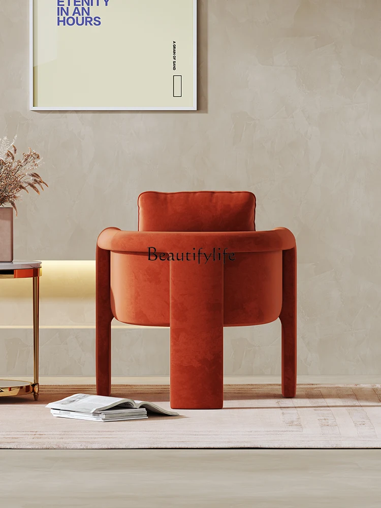 12Moderner, minimalistischer Freizeitstuhl, Wohnzimmer, einzelner Flanell-Sofastuhl