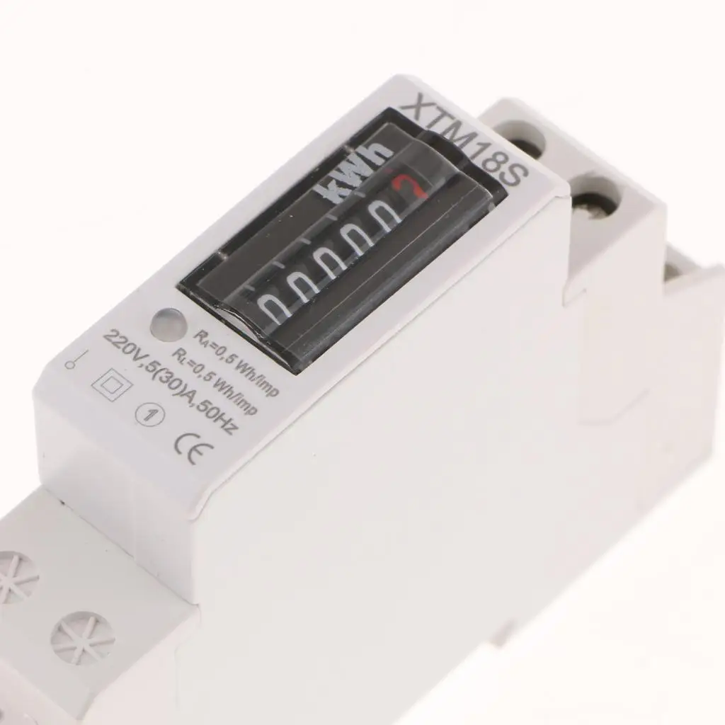 Single Phase Kwh Meter DIN Rail Mount Digital Energy Monitor IEC Compliant for Apartment Panels