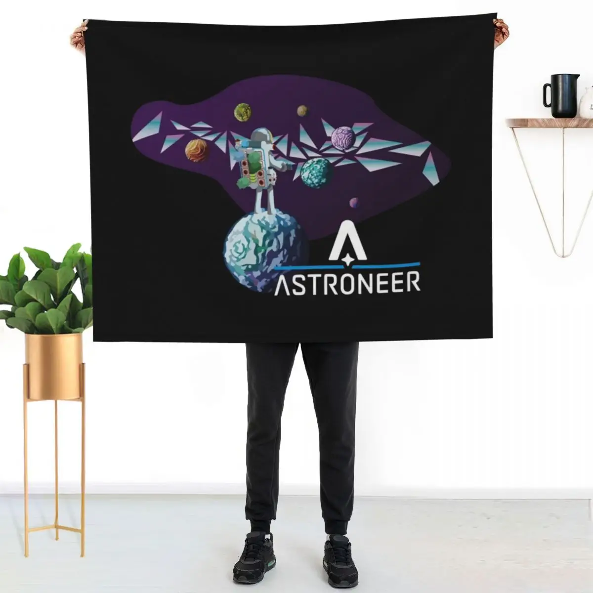 

Astroneer Space Throw Blanket Thin Soft Blanket for Summer Night Sleeping
