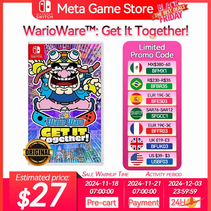 WarioWare Get It Together Nintendo Switch Game Deals Physical for Nintendo Switch OLED Nintendo Switch Lite Switch Game Cards