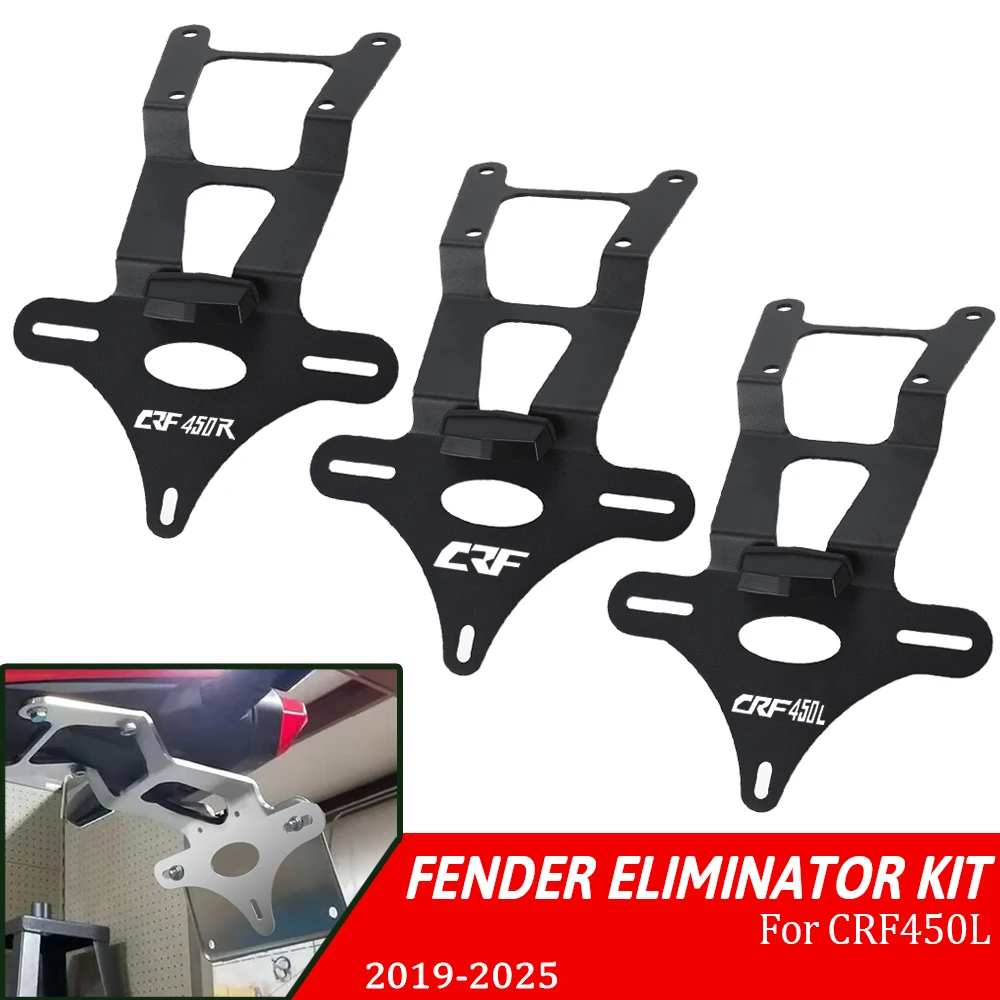 

Motorcycle License Plate Holder Fender Eliminator Registration Bracket For Honda CRF450L CRF450RL CRF 450 450L 450RL 2019-2025