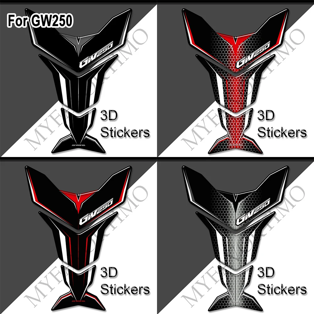 For Suzuki Inazuma GW250 GW 250 Motorcycle 3D Epoxy Resin Sticker Fuel Oil Tank Pad Protector Stickers Decals Kit