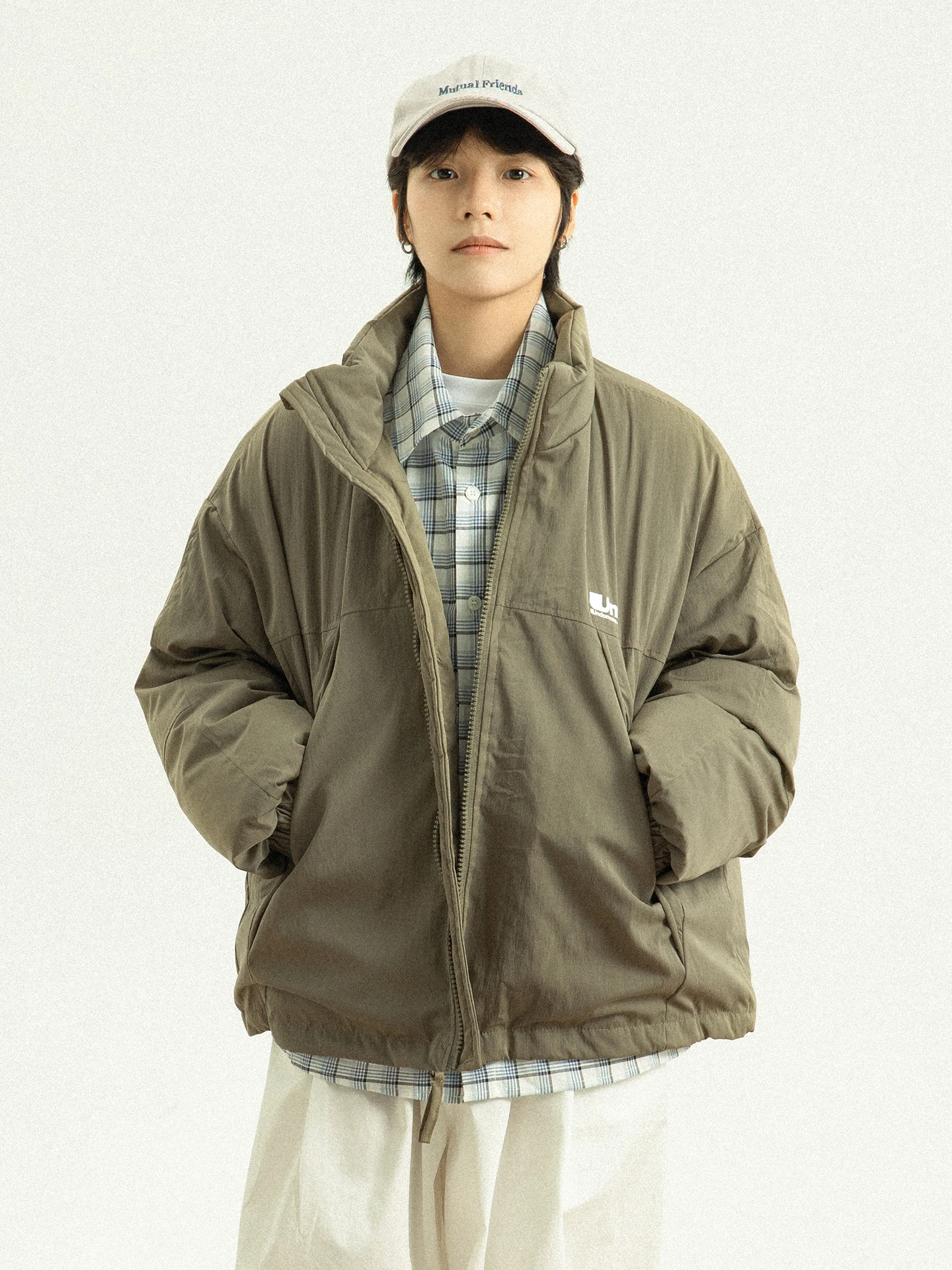 

GoodNorth Winter Thiened Cotton Jaet Stand Collar Loose Women's Outerwear Windproof Warm Street Sle Polyester Fabric