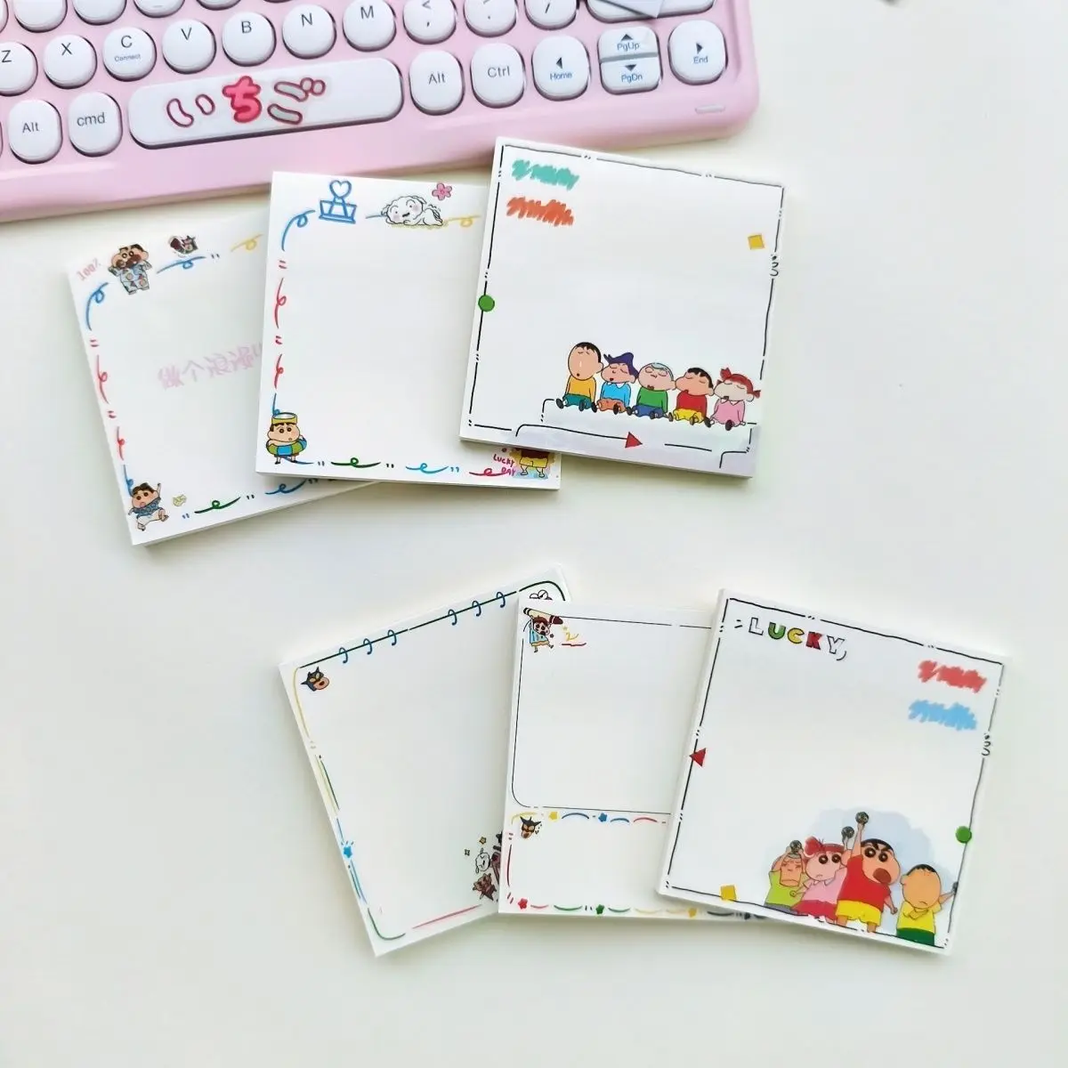 Crayon Shin-chan cartoon Cute Sticky Notes Kawaii Student Message Notebook Tearable with Adhesive Anime Merchandise Wholesale - view 5
