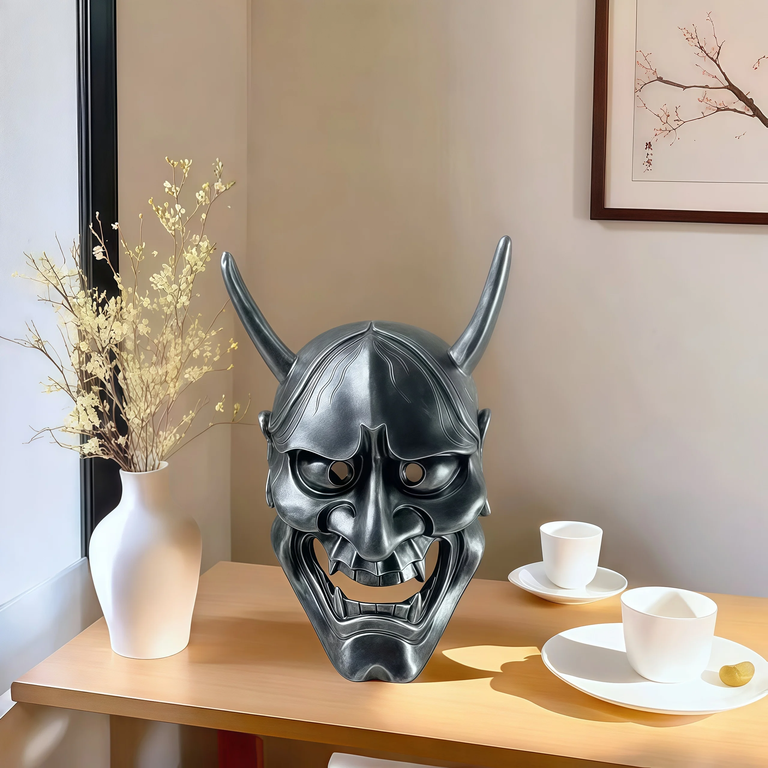 Halloween, Weihnachten, Ostern Home Party, Spukhaus-Szenen-Requisiten, Dekorationen, Streiche, Cosplay, handgefertigte Kunsthandwerksmasken aus Kunstharz