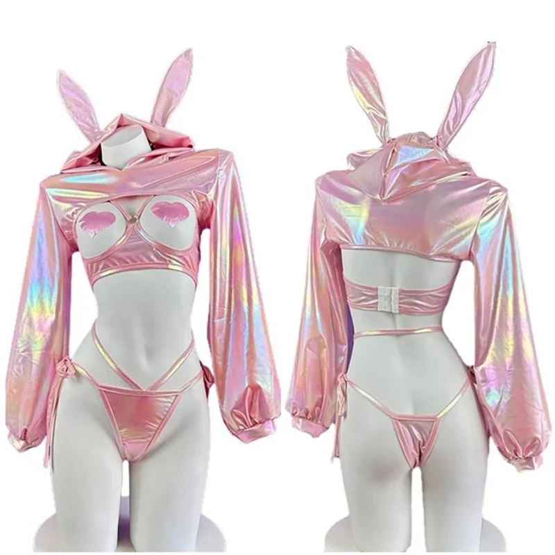 

Anime Laser Bunny Girl Cosplay Costume Japanese Idol Group Machine Rabbit Uniform Outfits Role Play Underwear Halloween Gift