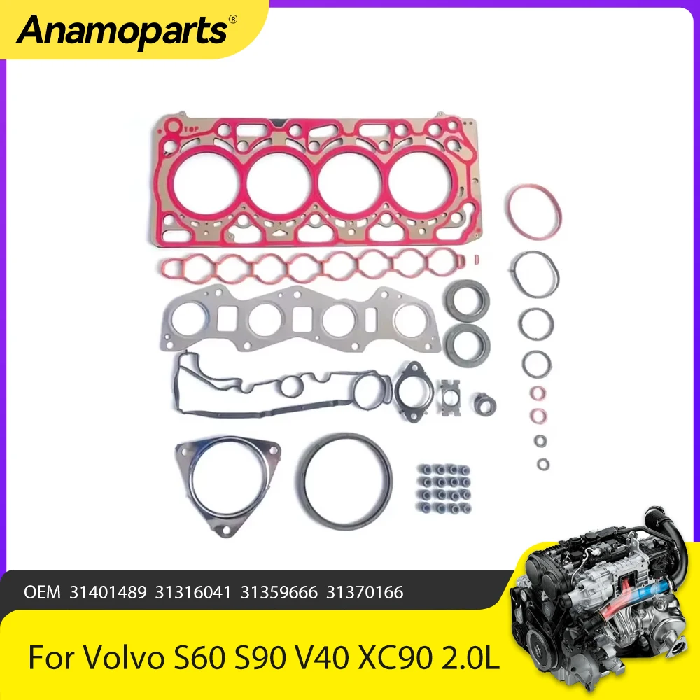 Engine Parts Full Head Gasket Set Fit 2.0 L T B4204T27 For 15-20 VOLVO S60 S90 V40 V60 V90 XC60 XC90 2.0L L4 Gas High Power