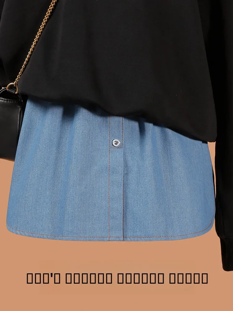 

Новая джинсовая юбка-трапеция для женщин, спортивного стиля, с эффектом скрытия ягодиц, весна-осень, длиной до колена