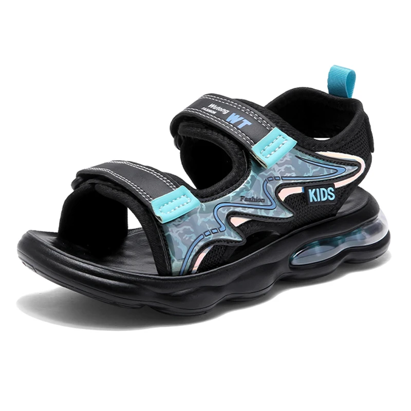 

Children's Sandals 2025 Summer New Open Toed Boys' Beach Shoes Soft Bottom Non Slip Student Kid's Sports Sandals