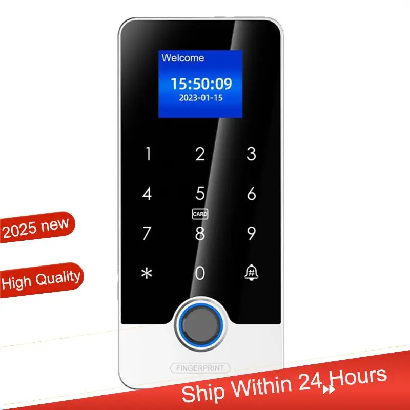 

【A48T HOT】Автономный контроллер доступа с RFID и сканером отпечатков пальцев, приложение Tuya, Bluetooth, сенсорная клавиатура, водонепроницаемый, для открывания дверей